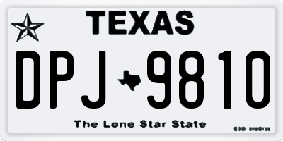 TX license plate DPJ9810