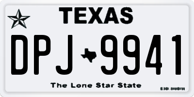 TX license plate DPJ9941