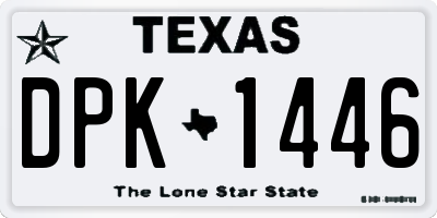 TX license plate DPK1446