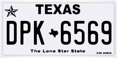 TX license plate DPK6569