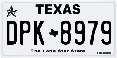 TX license plate DPK8979