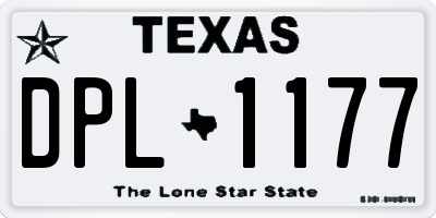 TX license plate DPL1177