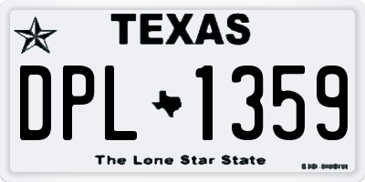 TX license plate DPL1359