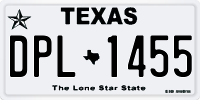 TX license plate DPL1455