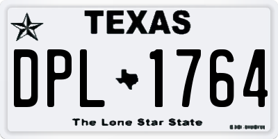 TX license plate DPL1764
