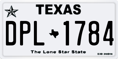 TX license plate DPL1784