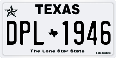 TX license plate DPL1946