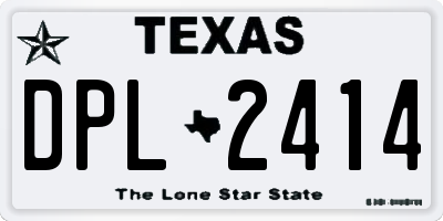 TX license plate DPL2414