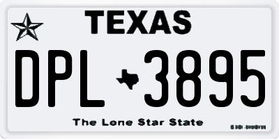 TX license plate DPL3895