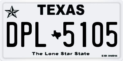 TX license plate DPL5105