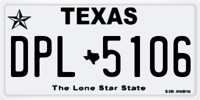 TX license plate DPL5106
