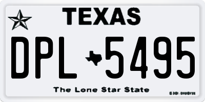 TX license plate DPL5495