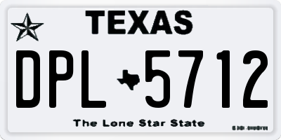 TX license plate DPL5712