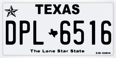 TX license plate DPL6516