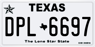 TX license plate DPL6697
