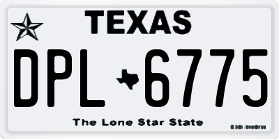 TX license plate DPL6775