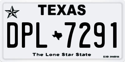 TX license plate DPL7291
