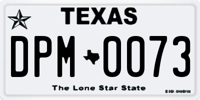 TX license plate DPM0073