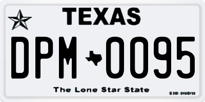 TX license plate DPM0095