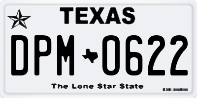 TX license plate DPM0622