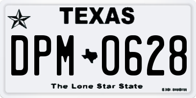 TX license plate DPM0628