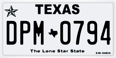 TX license plate DPM0794