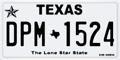 TX license plate DPM1524