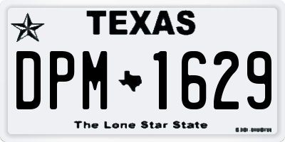 TX license plate DPM1629
