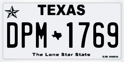 TX license plate DPM1769
