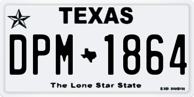 TX license plate DPM1864