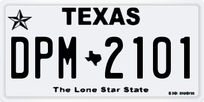 TX license plate DPM2101