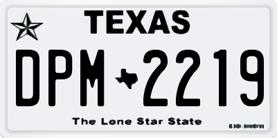 TX license plate DPM2219