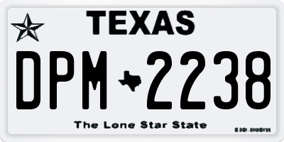 TX license plate DPM2238