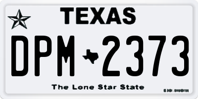 TX license plate DPM2373