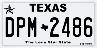 TX license plate DPM2486