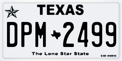 TX license plate DPM2499