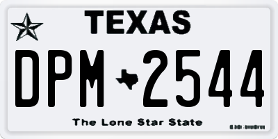 TX license plate DPM2544