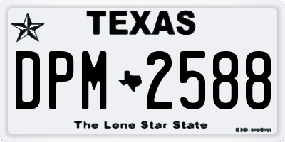 TX license plate DPM2588