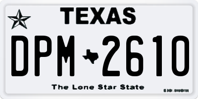 TX license plate DPM2610