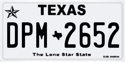 TX license plate DPM2652