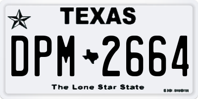 TX license plate DPM2664