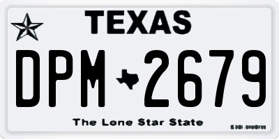 TX license plate DPM2679