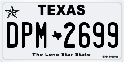 TX license plate DPM2699