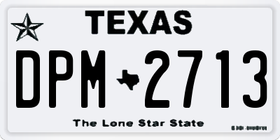 TX license plate DPM2713