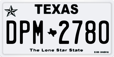 TX license plate DPM2780