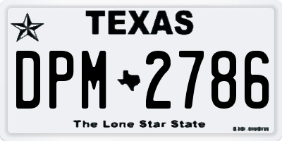 TX license plate DPM2786
