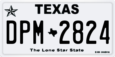 TX license plate DPM2824