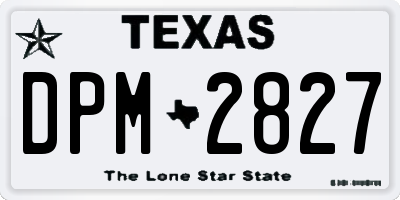 TX license plate DPM2827