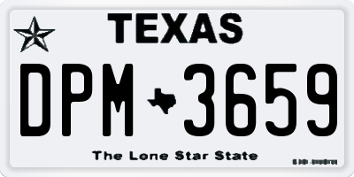 TX license plate DPM3659