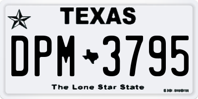 TX license plate DPM3795